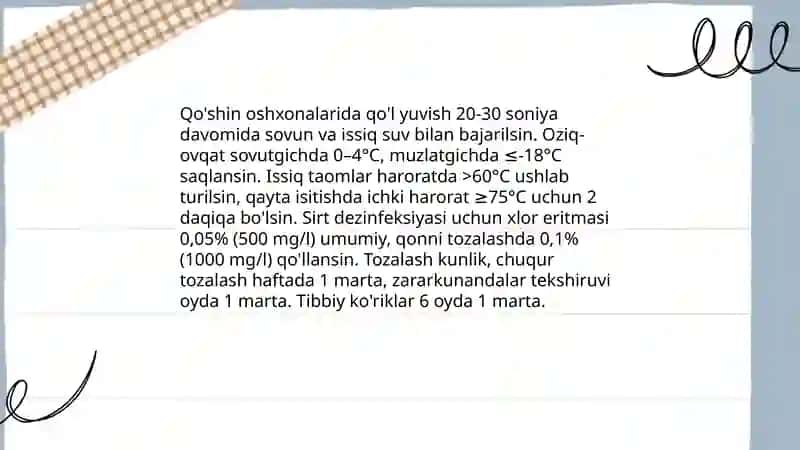 Qo'shin oshxonalarining ekspluatatsiyasi 4