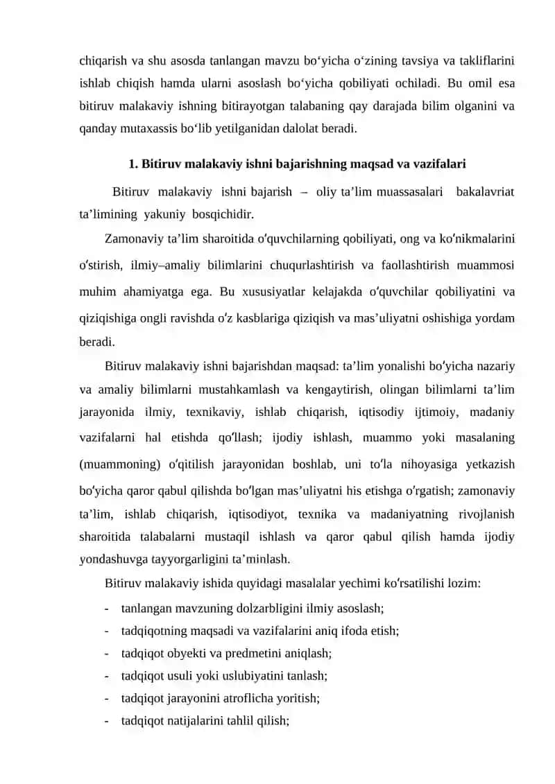 Bitiruv malakaviy ishlarni tayyorlash va rasmiylashtirish tartibi 4