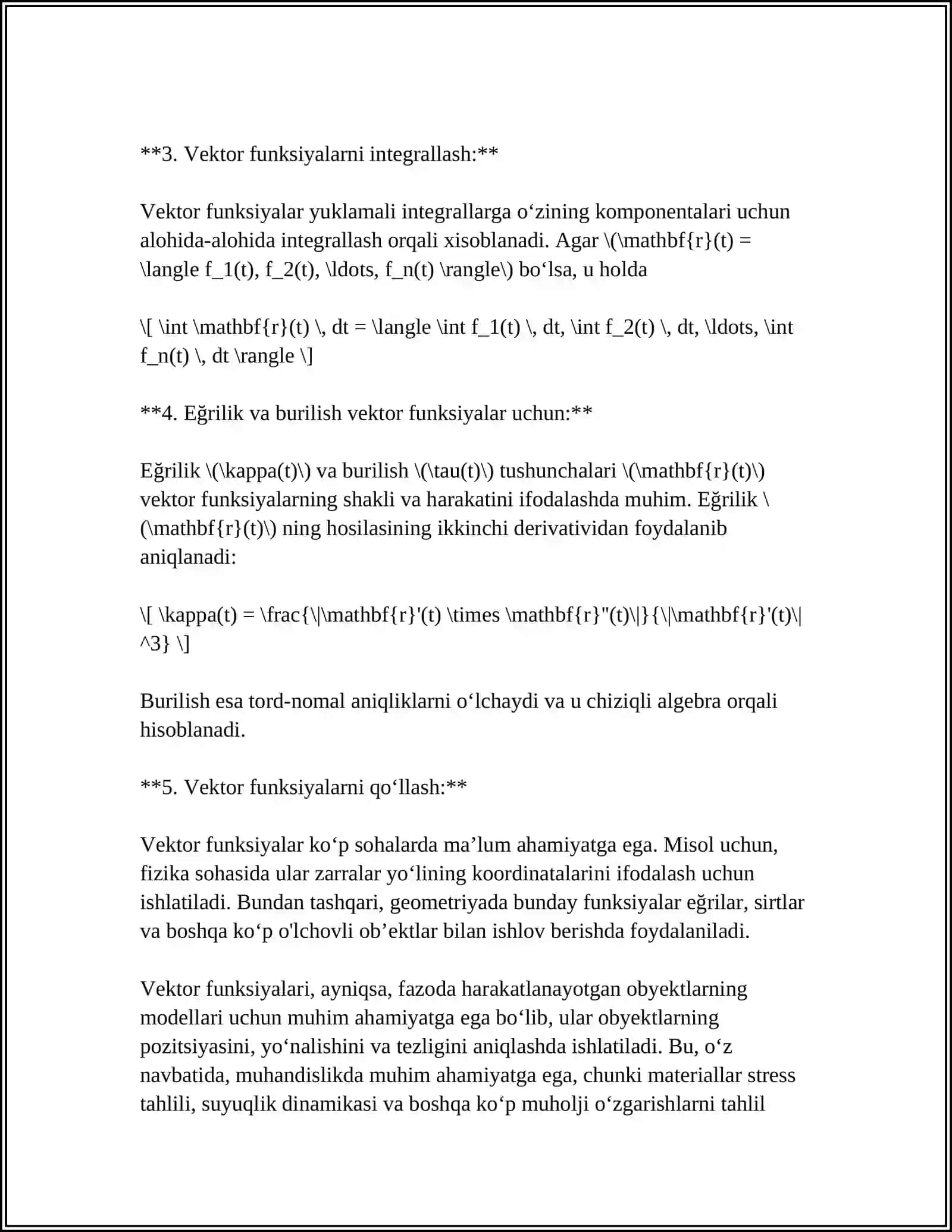 VEKTOR FUNKSIYALARINING KOMPYUTER GRAFIKASIDAGI TATBIQILARI 4
