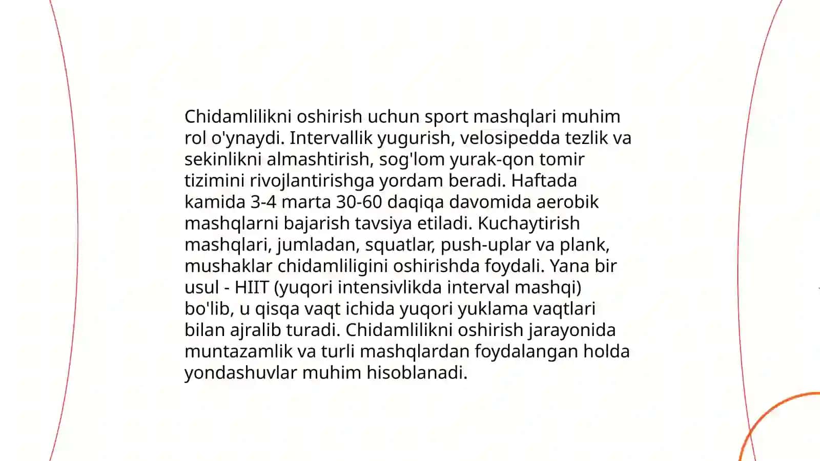 Harakat qobiliyatlarini tarbiyalash uchun jismoniy tarbiya texnologiyasi 4