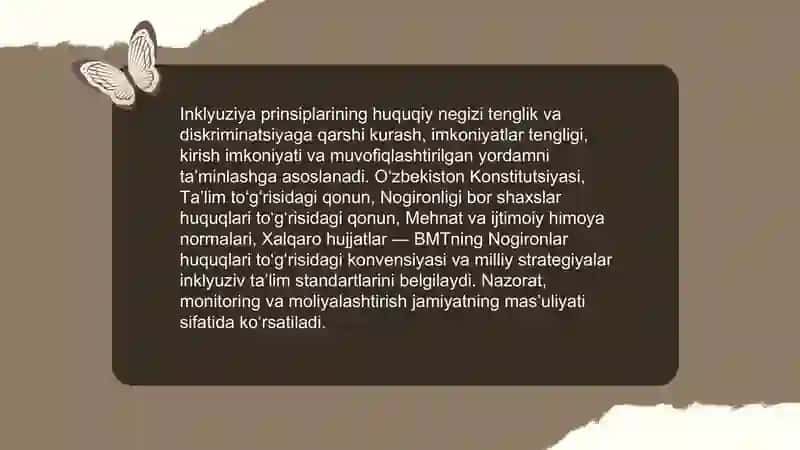 Inklyuziv ta'limning huquqiy asoslari 4
