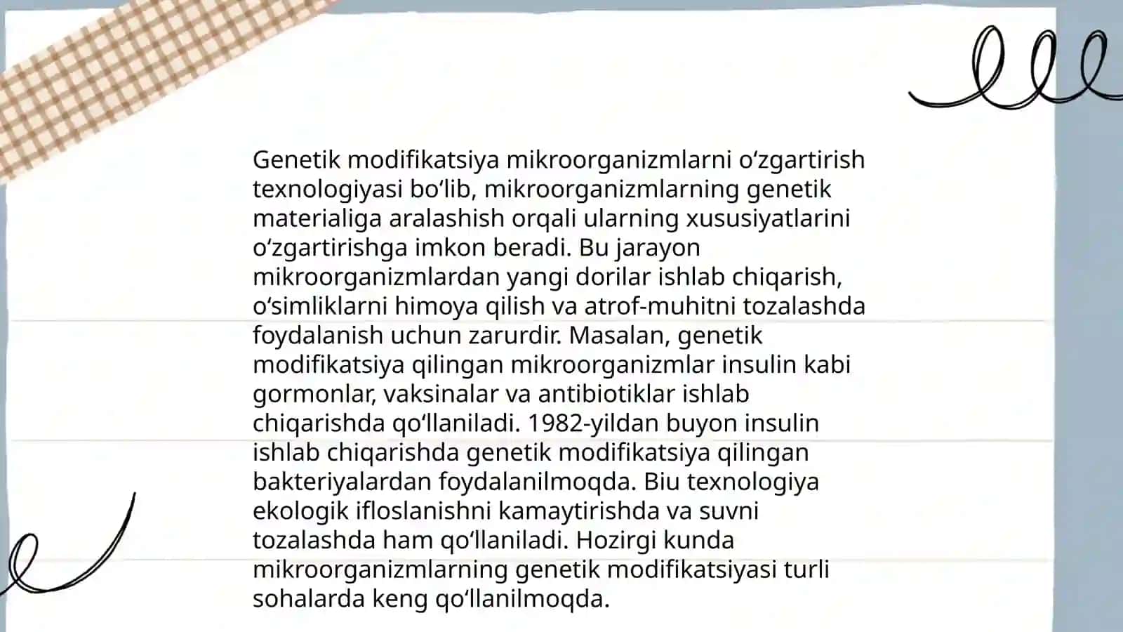 Mikroorganizmlarni gen muhandisligida qo'llanilishi va ushbu yo'nalishda erishilgan yutuqlarni taxlil qilish 4