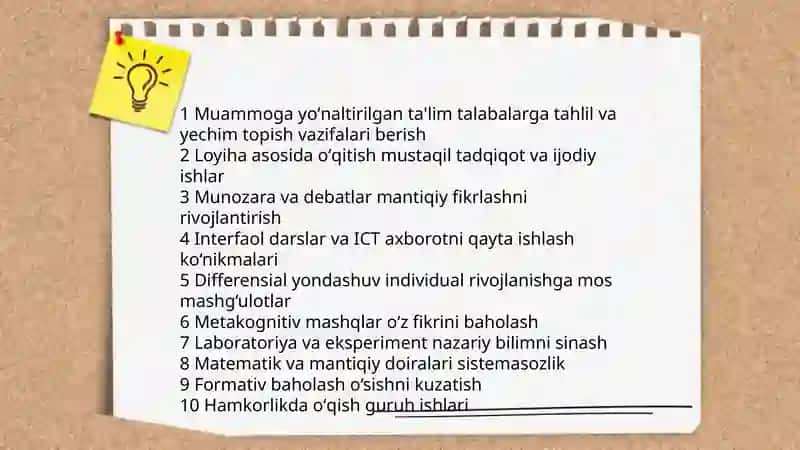 Oʻquvchilarning ilmiy dunyoqarashini shakllantirish oʻquvchilarning aqliy tarbiyasi 4