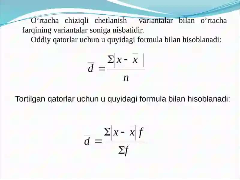 Variatsiya va statistika 4