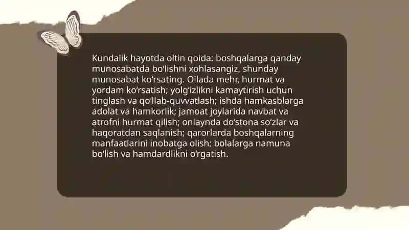 Oltin qoida 4