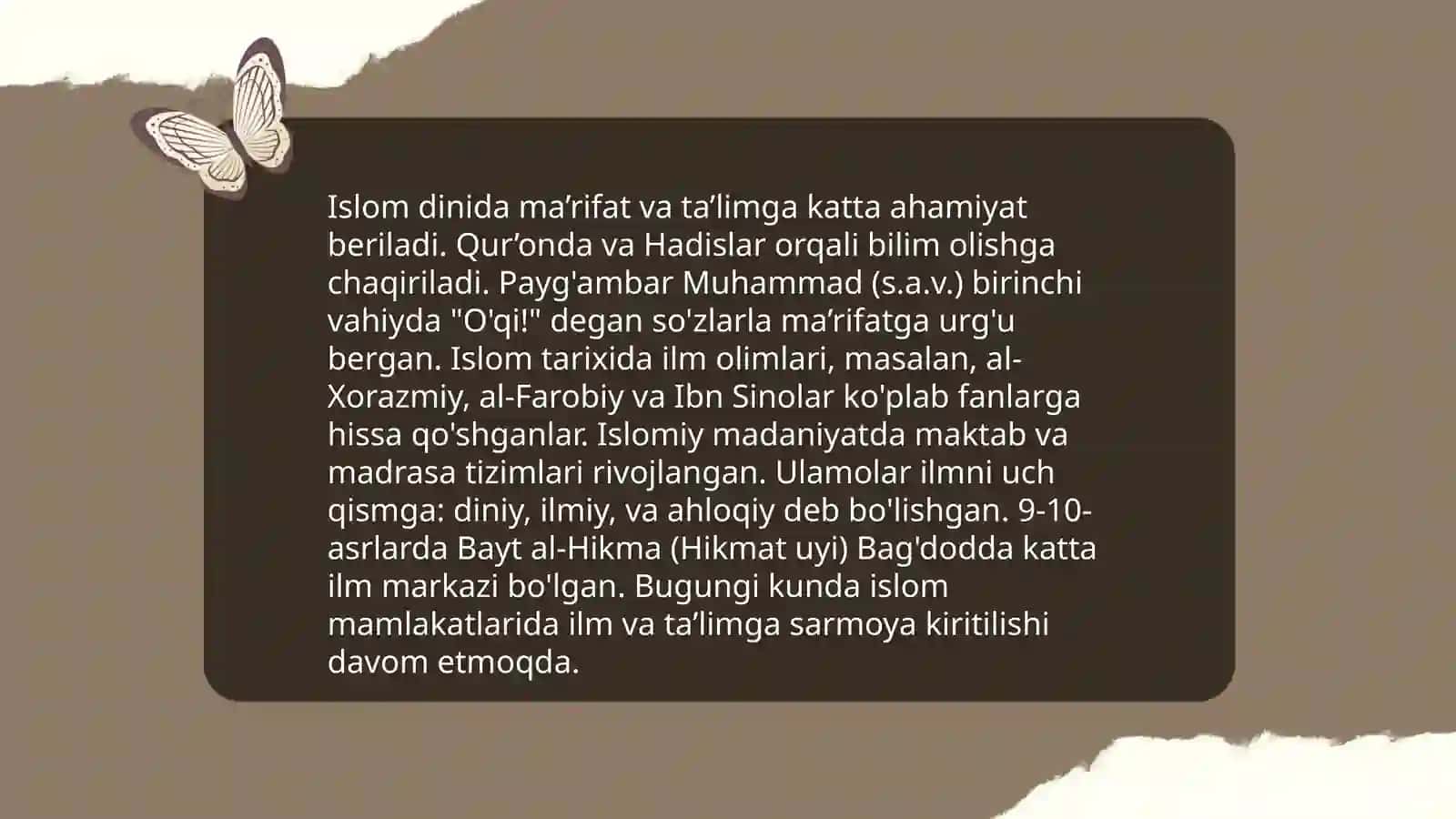 Islom qadriyatlari va ma’rifatining hozirgi davrdagi ahamiyati 4