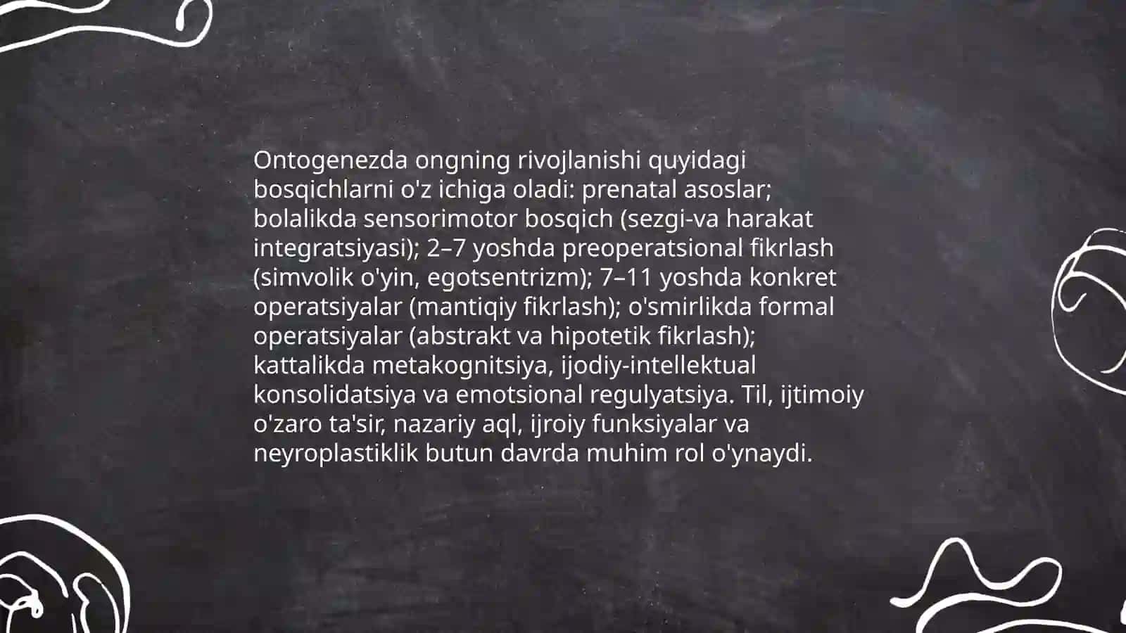 Ongning paydo bolishi va uning taraqqiyoti 4