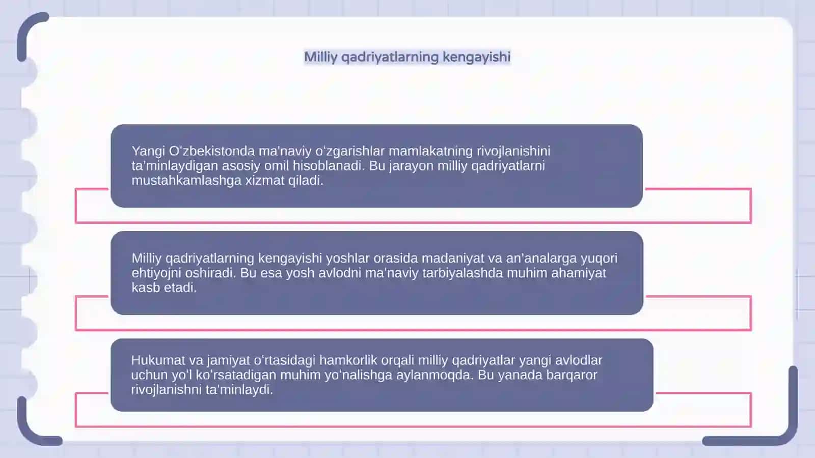 Yangi Oʻzbekistonda amalga oshirilayotgan ma'naviy oʻzgarishlar 4