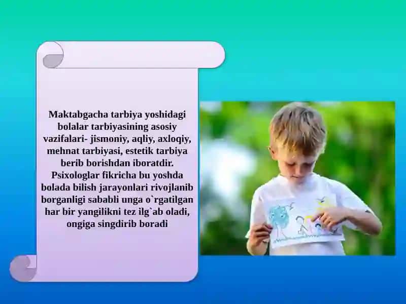 Mavzu:Boalaning intillektual rivojlanishi 4