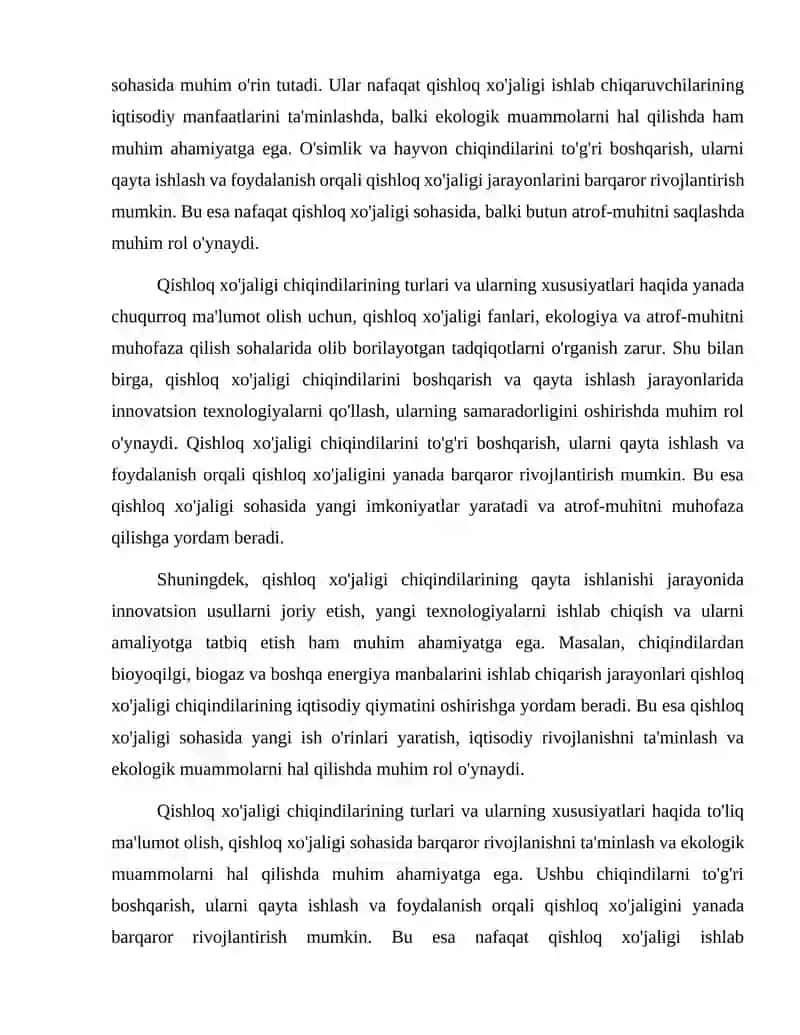 Qishloq xo'jaligi chiqindilari asosida devorbop materiallar. 4