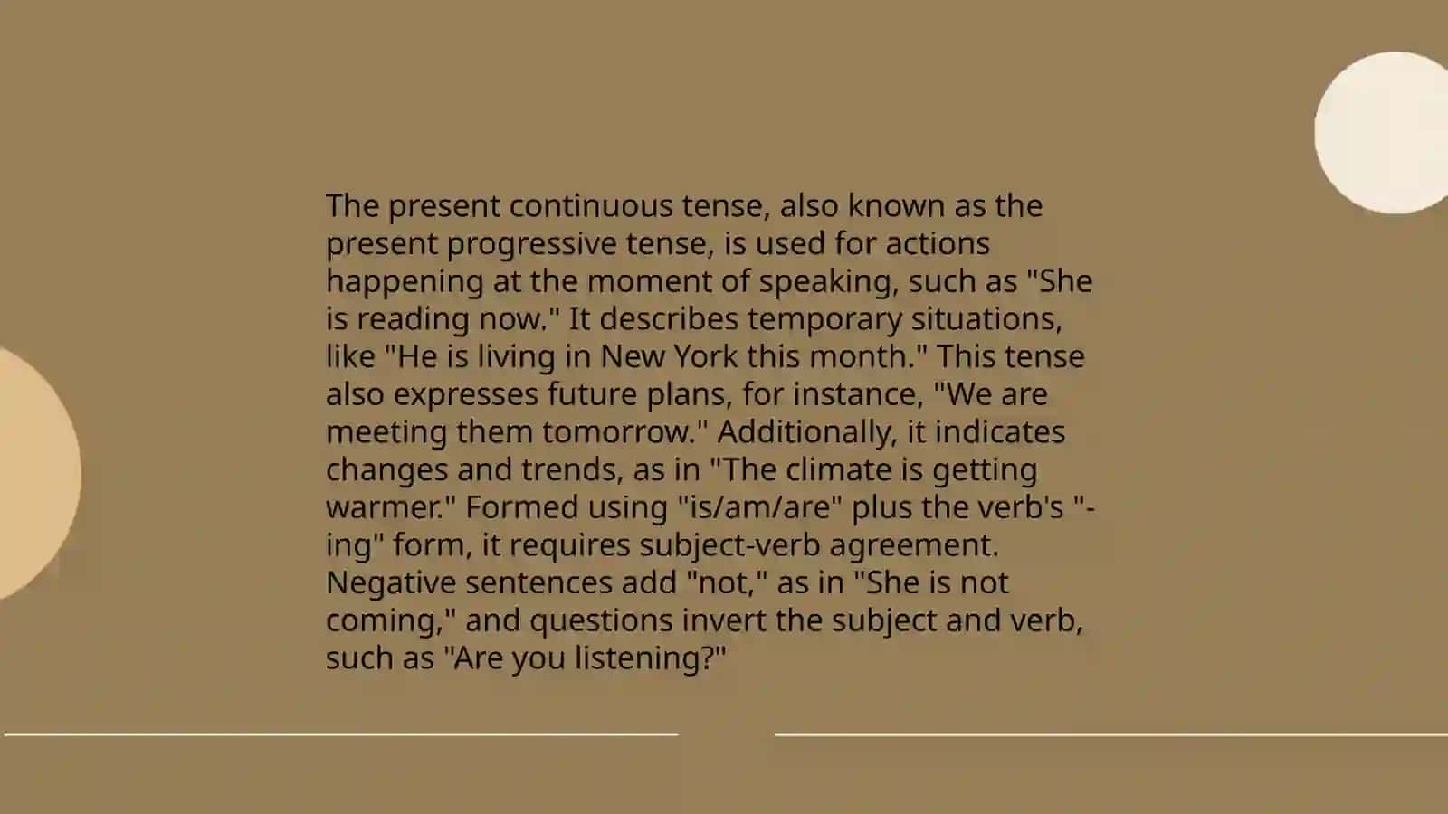 Present Tenses 4