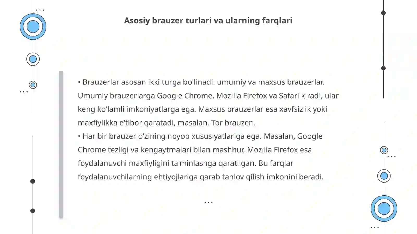 Internet brauzerlari va uning imkoniyatlari 4