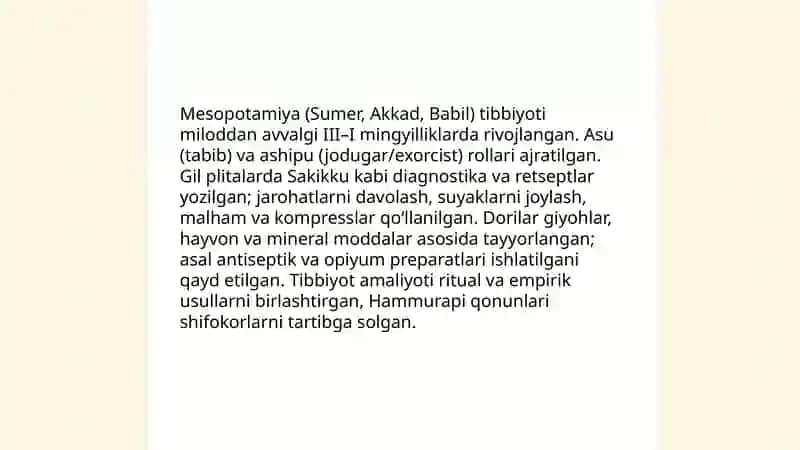 Qadimgi dunyoda tibbiyot va farmatsiya rivoji 4