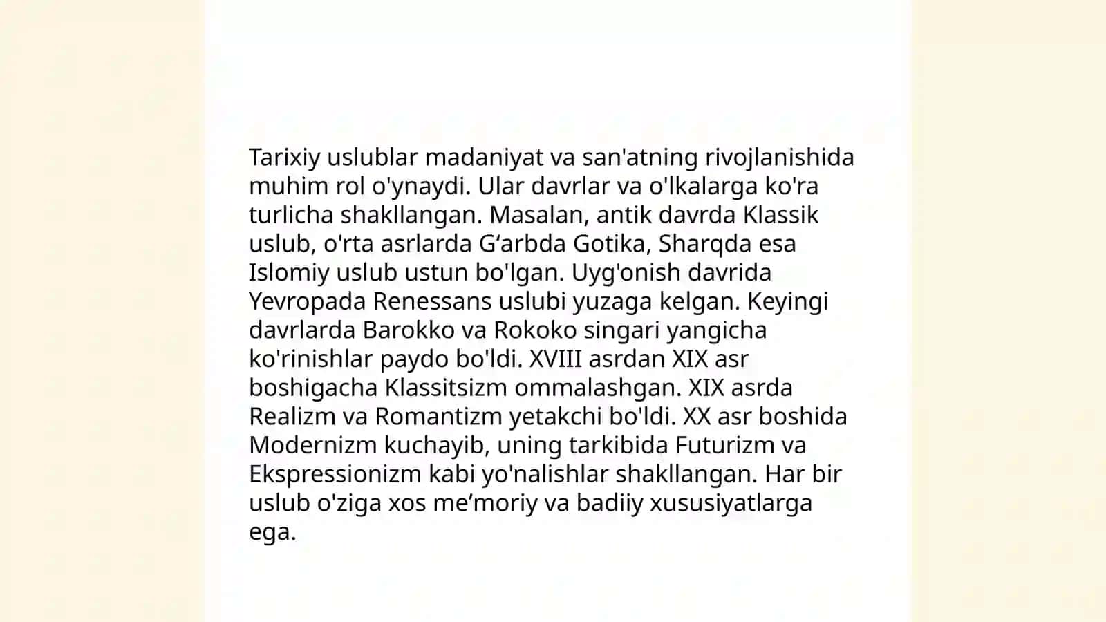 Maxsus tarixiy uslublar 4