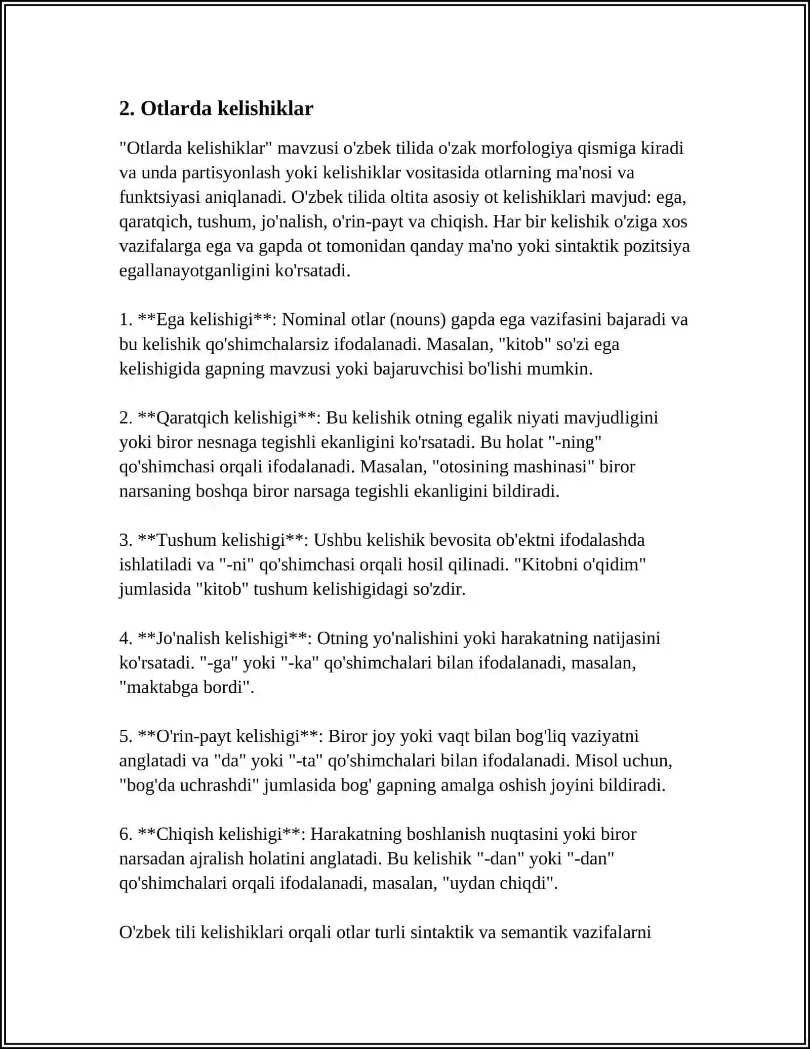 Kelishiklar 4