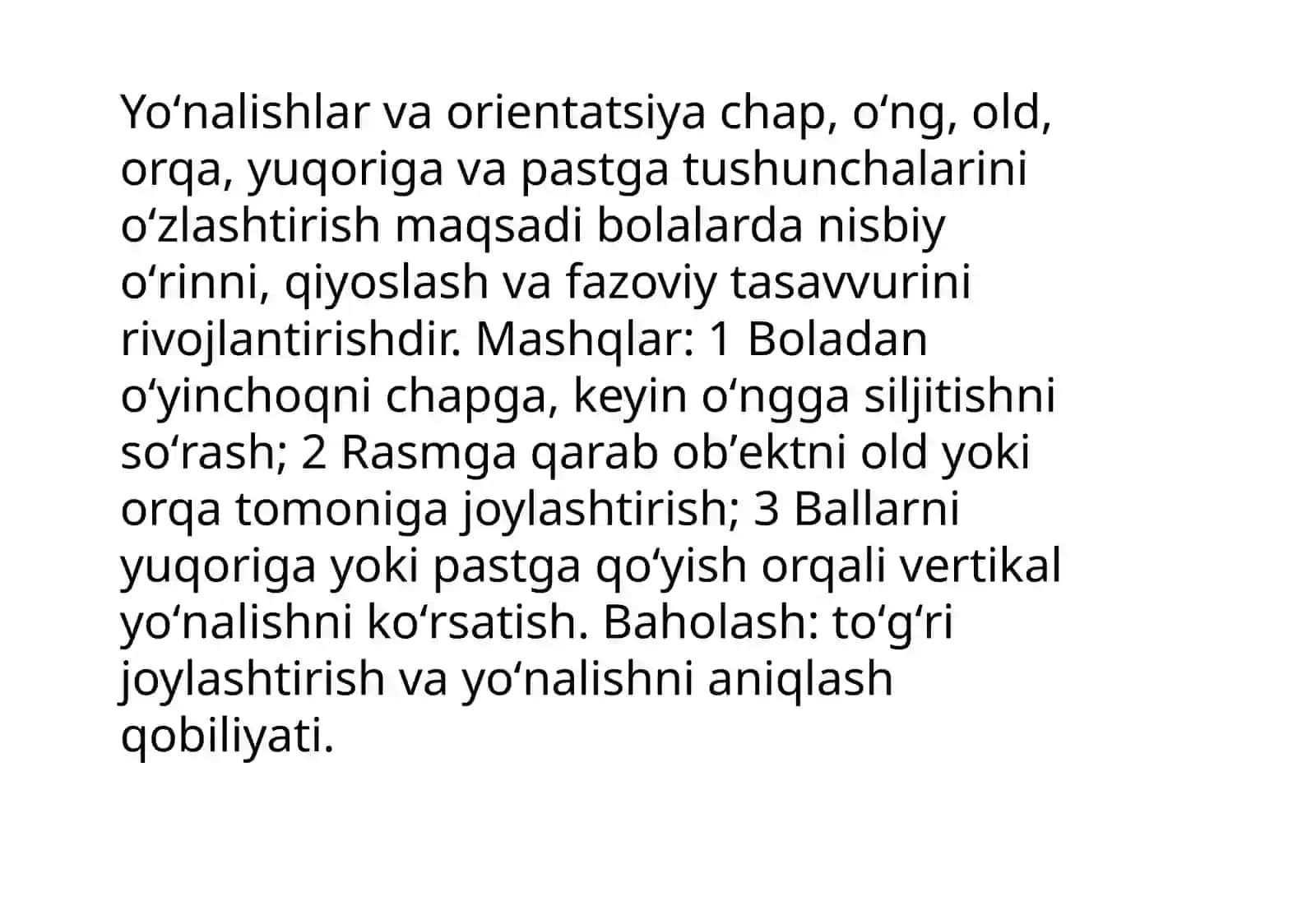 Obyekt-fazoviy muhitni rivojlantirish "Matematik rivojlantirish" oʻquv moduliga 4