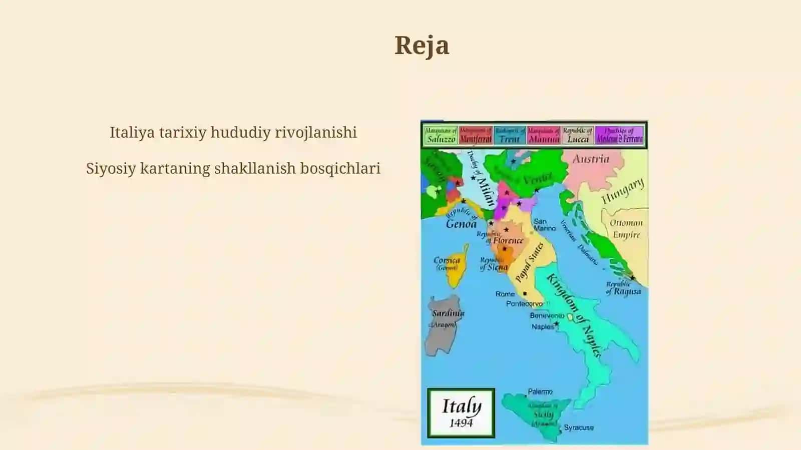 Italiya hududining tarixiy-geografik xususiyatlari 4