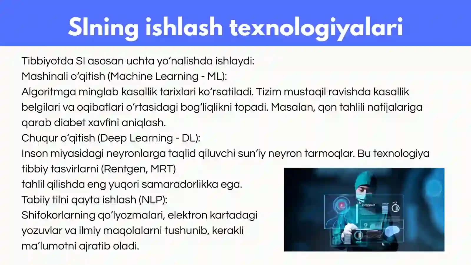 Tibbiyotda Sun’iy Intellekt 4