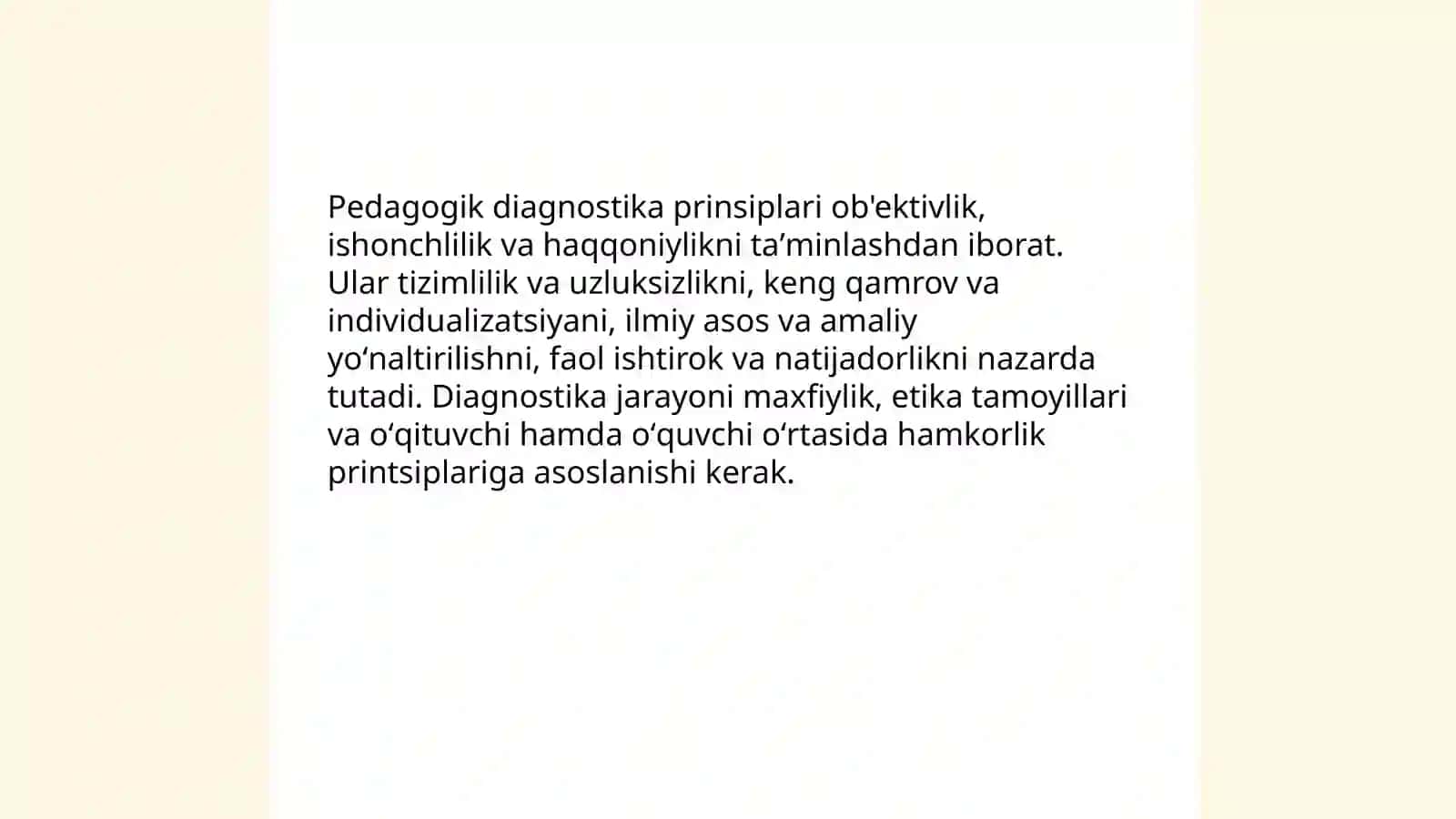 Pedagogik diagnostika 4