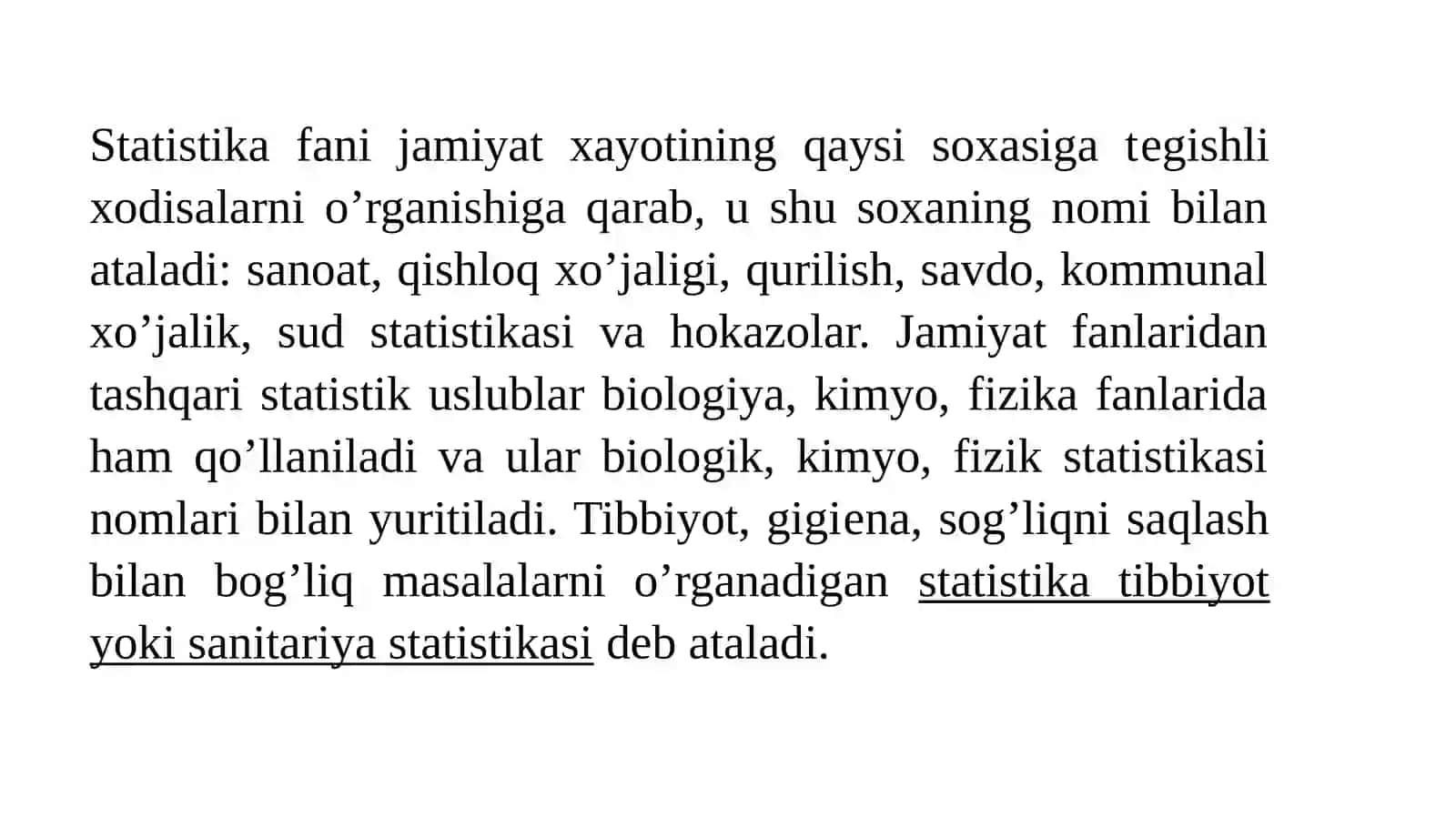Tibbiyot statistikasi va uning asosiy vazifalari 4