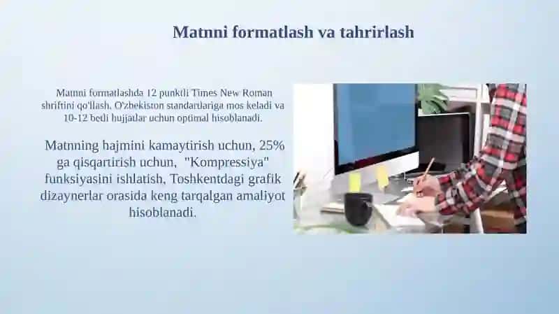 Kompyuterda matn va grafik muharrirlariga doir amaliy topshiriq bajarish 4