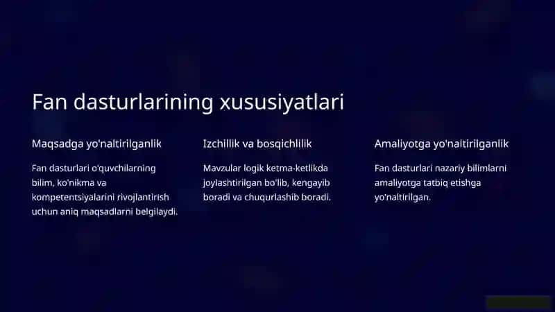 Maxsus fanlardan darslarni tashkil etish va nazorat qilish 4