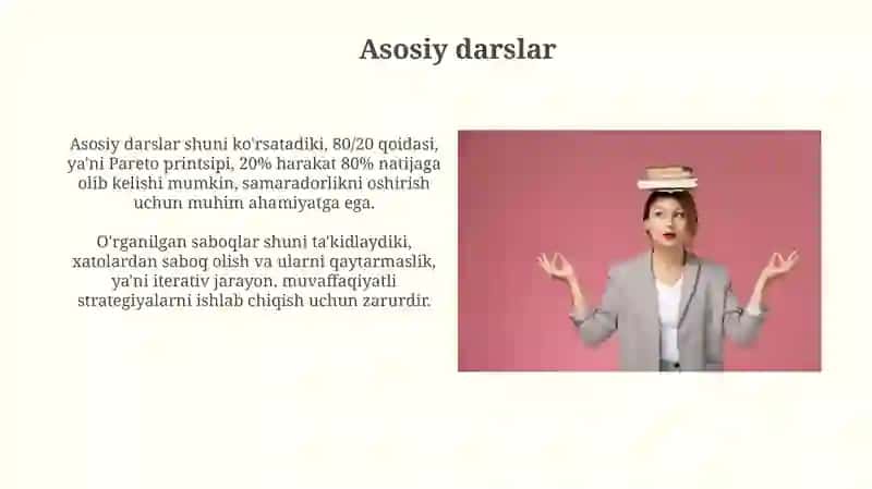 Asosiy darslar 4