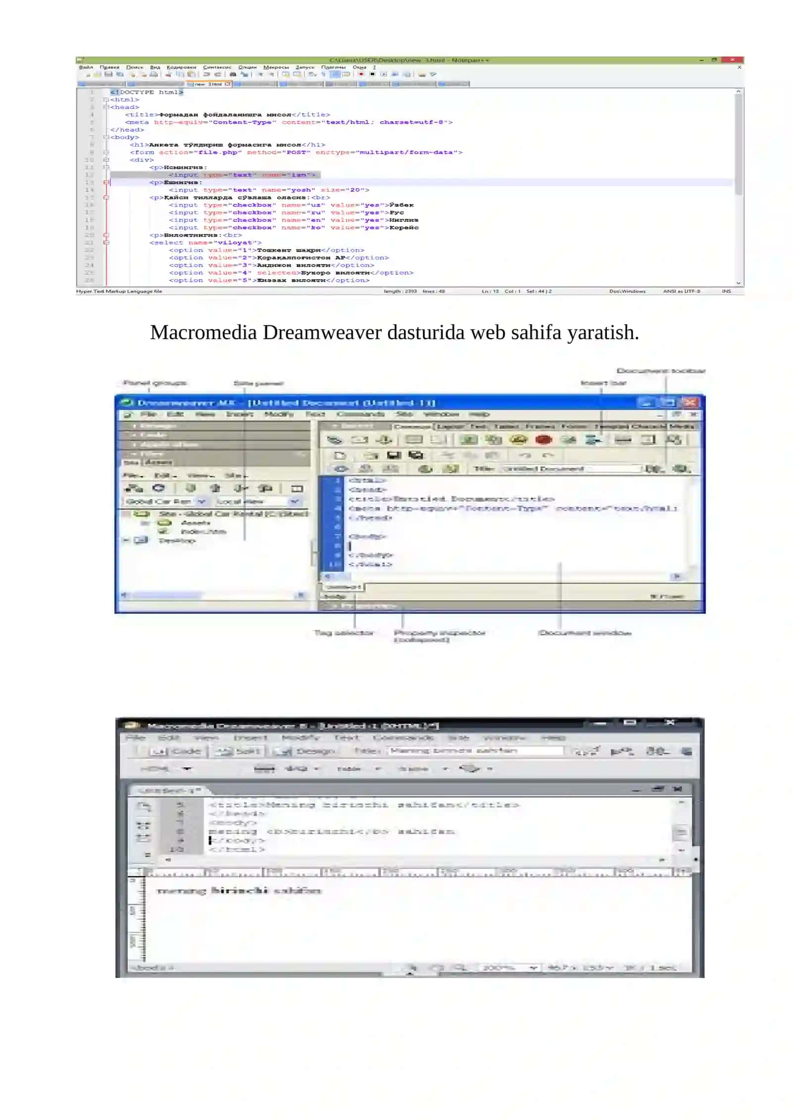 Web sahifa yaratish 4