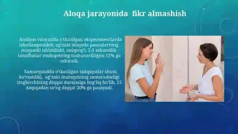 Nutqiy muloqot xususiyatlari 4