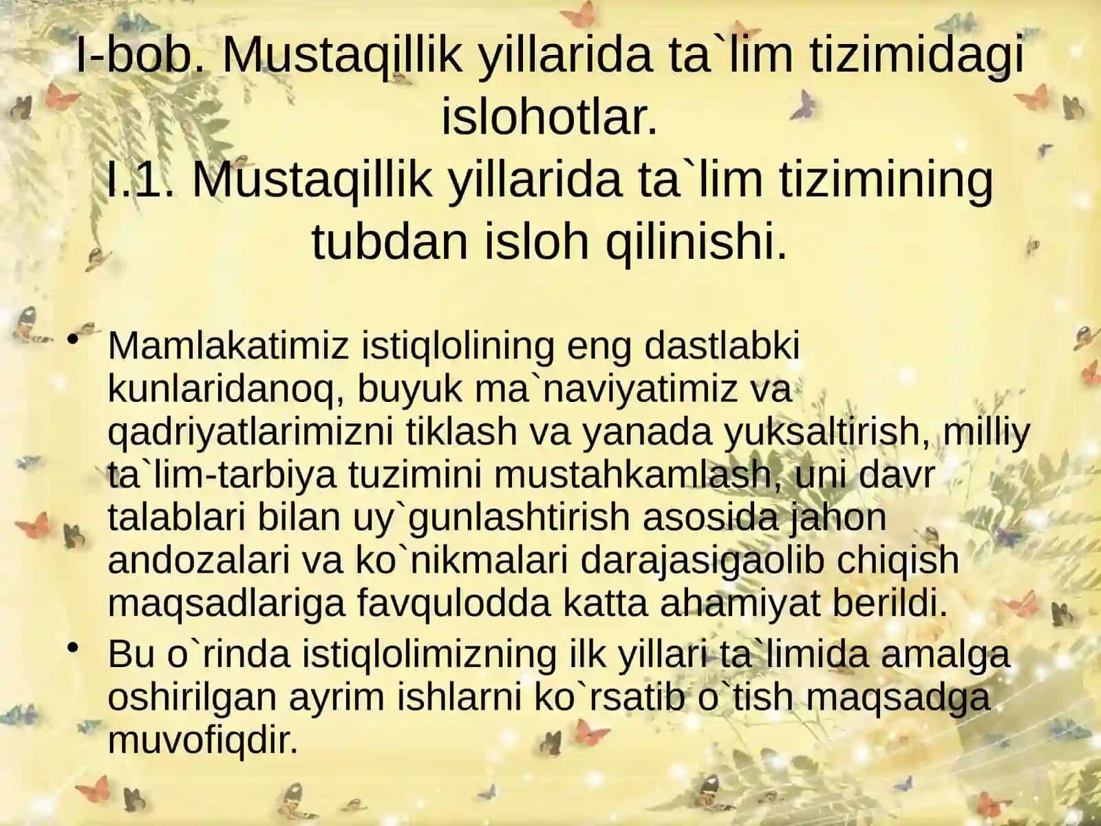O`zbekistonda ta`lim tizimida isloxotlar vainnovatsiyalar 4