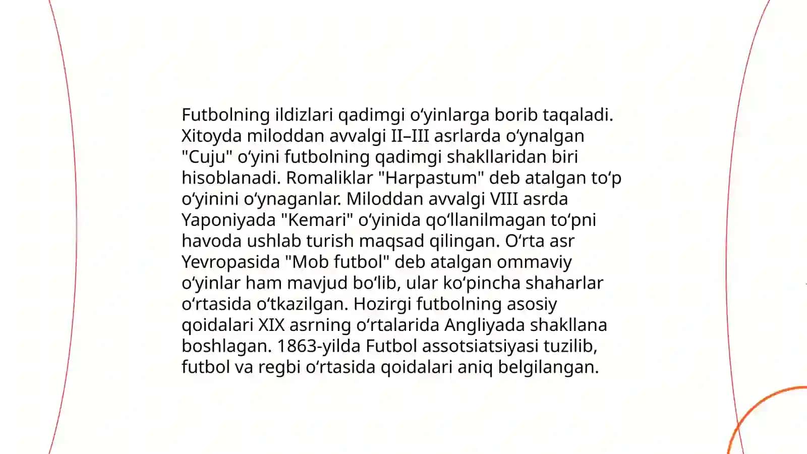 Futbol o'yini tarixi rivojlanishi 4