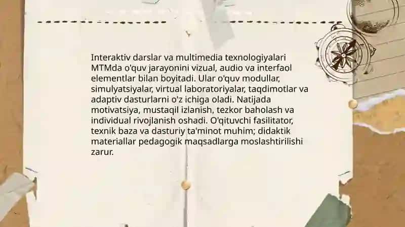 MTMda kompyuterli o'qitish usullari 4