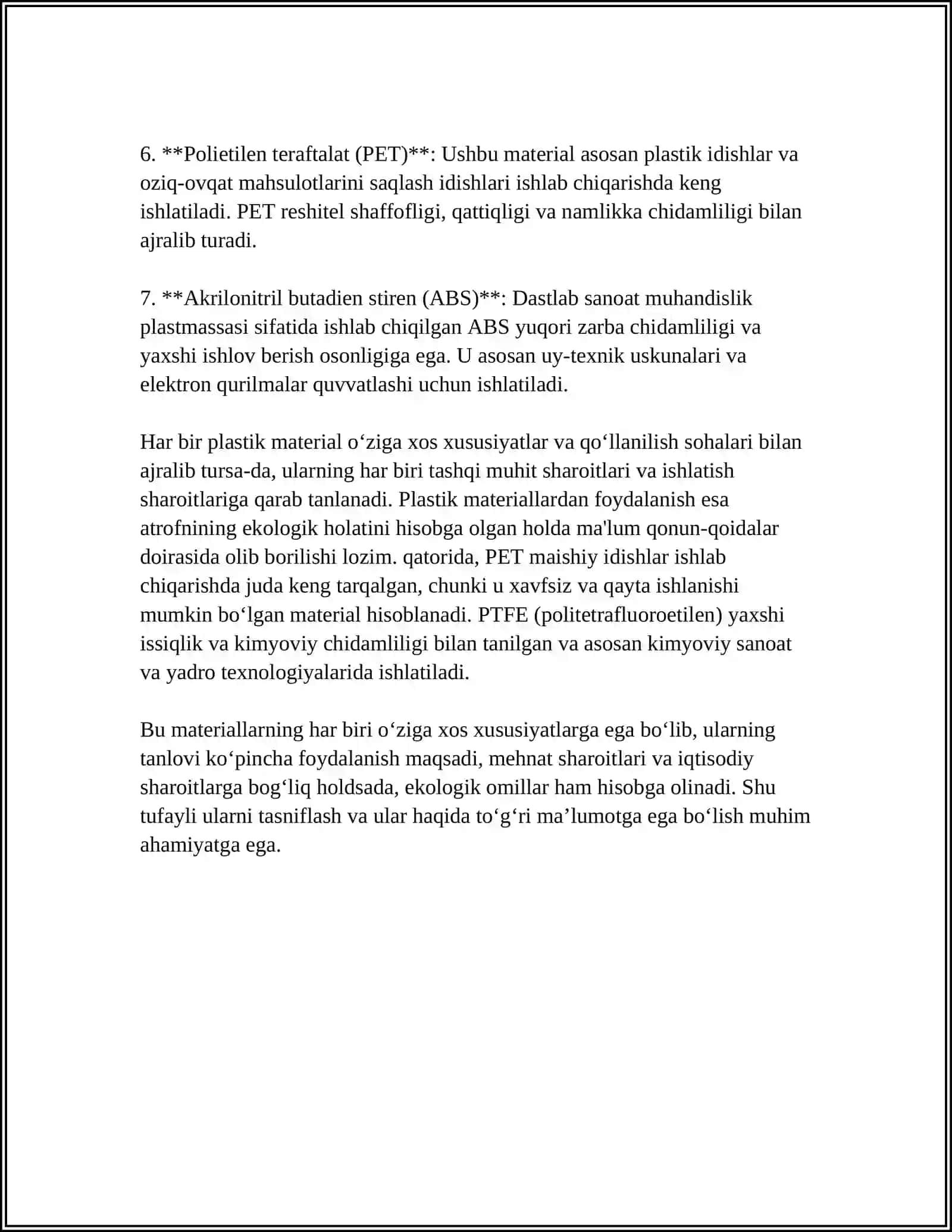PLASTIK SURKOV MOYLARI BIR JINSLIGINI BAHOLASH VA ERUVCHANLIGNI ANIQLASH 4