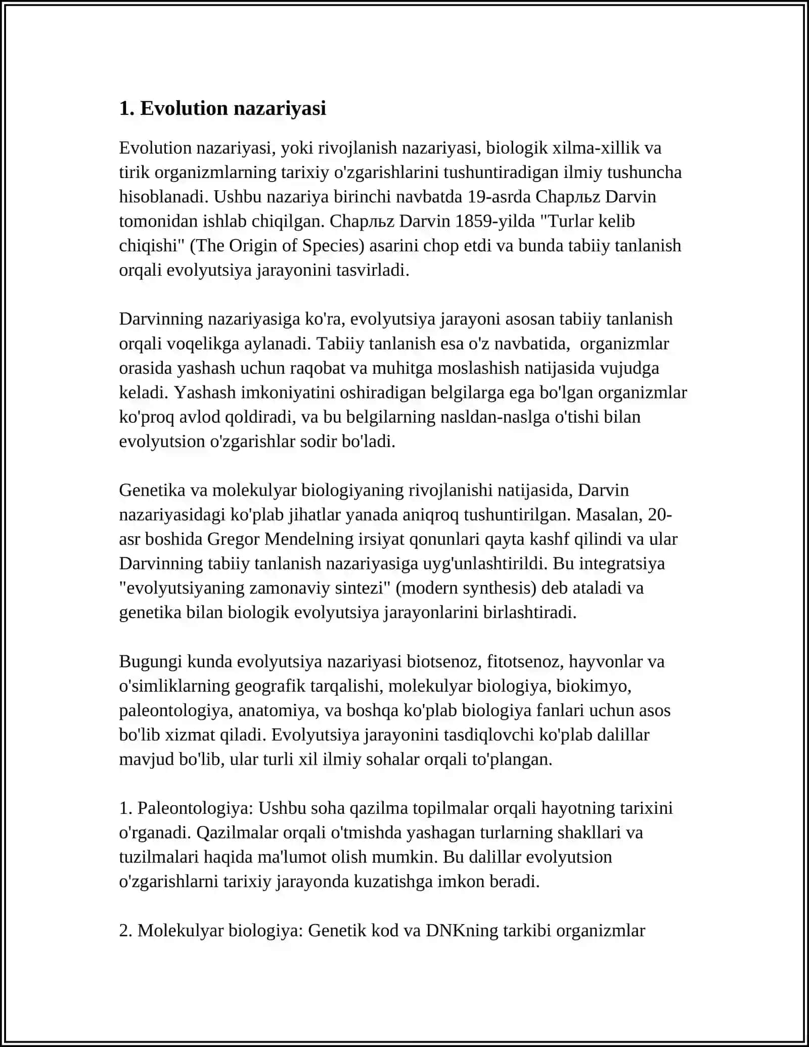 ULDAWLET EVOLUTSION TALIMOT VA UNING TAKOMILLASHTIRISH ASOSI CHORVA MOLLARI GENETIKASI 4