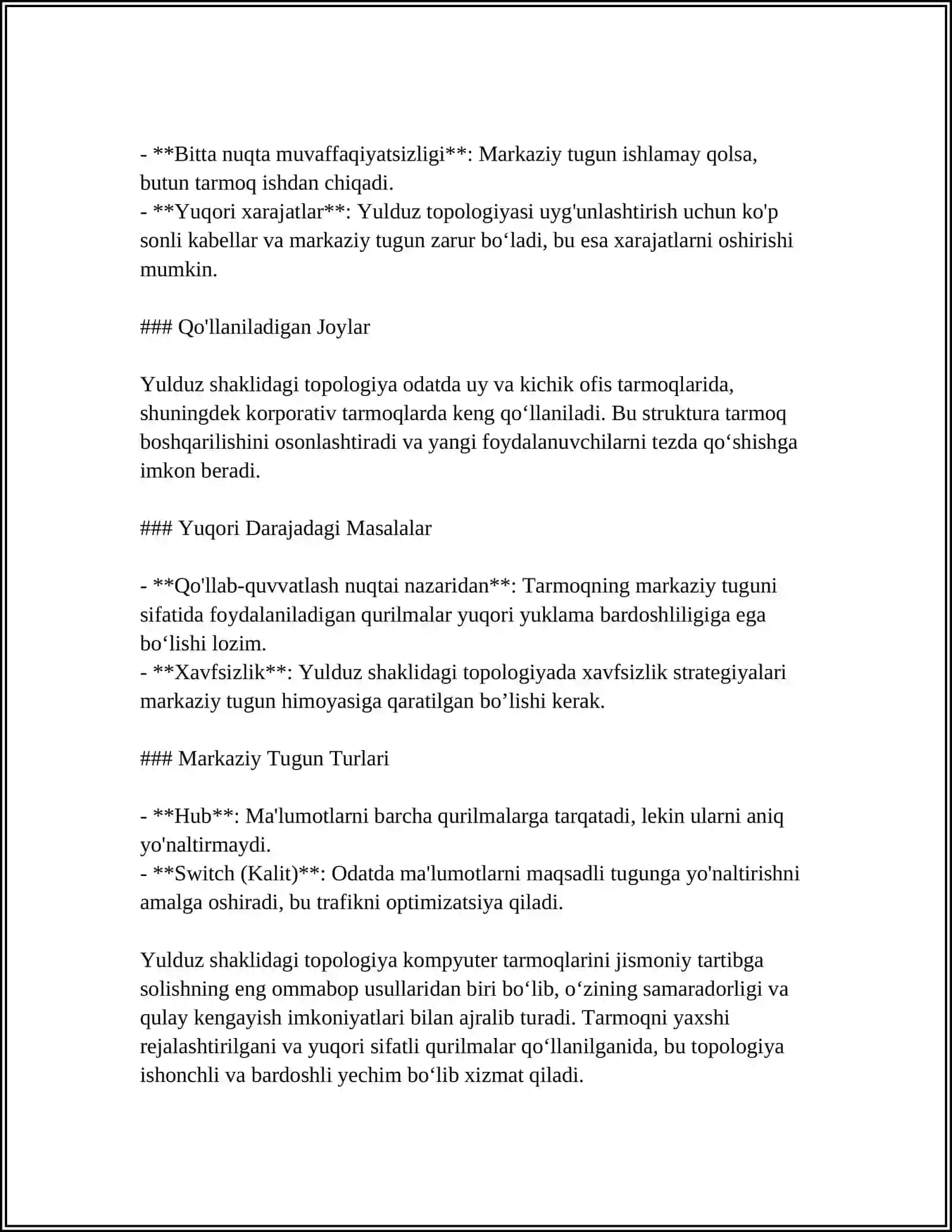 TELEKOMMUNIKATSIYADA TARMOQ TOPOLOGIYALARI 4