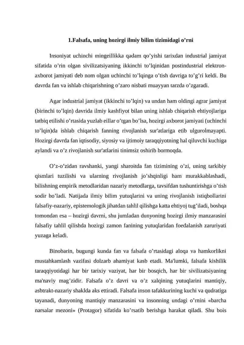 Dunyoning hozirgi zamon ilmiy manzarasining tahlilida falsafiy tafakkur 4