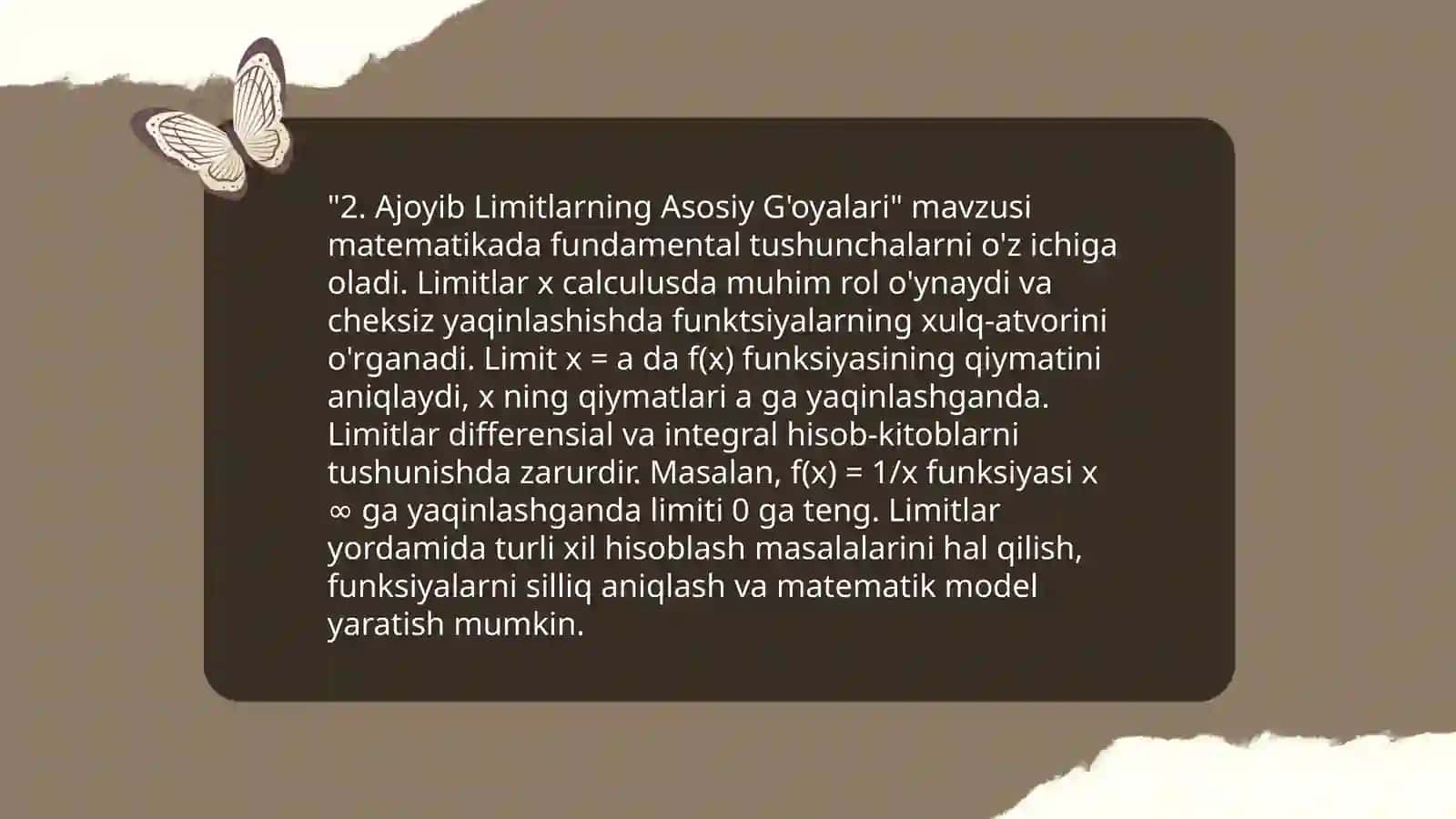 Ajoyib Limitlarning Tarixi 4