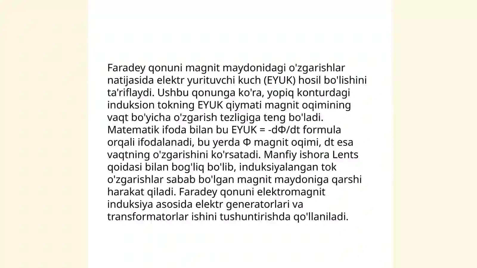 Elektr magnit induksiya hodisasi Faradey qonuni 4