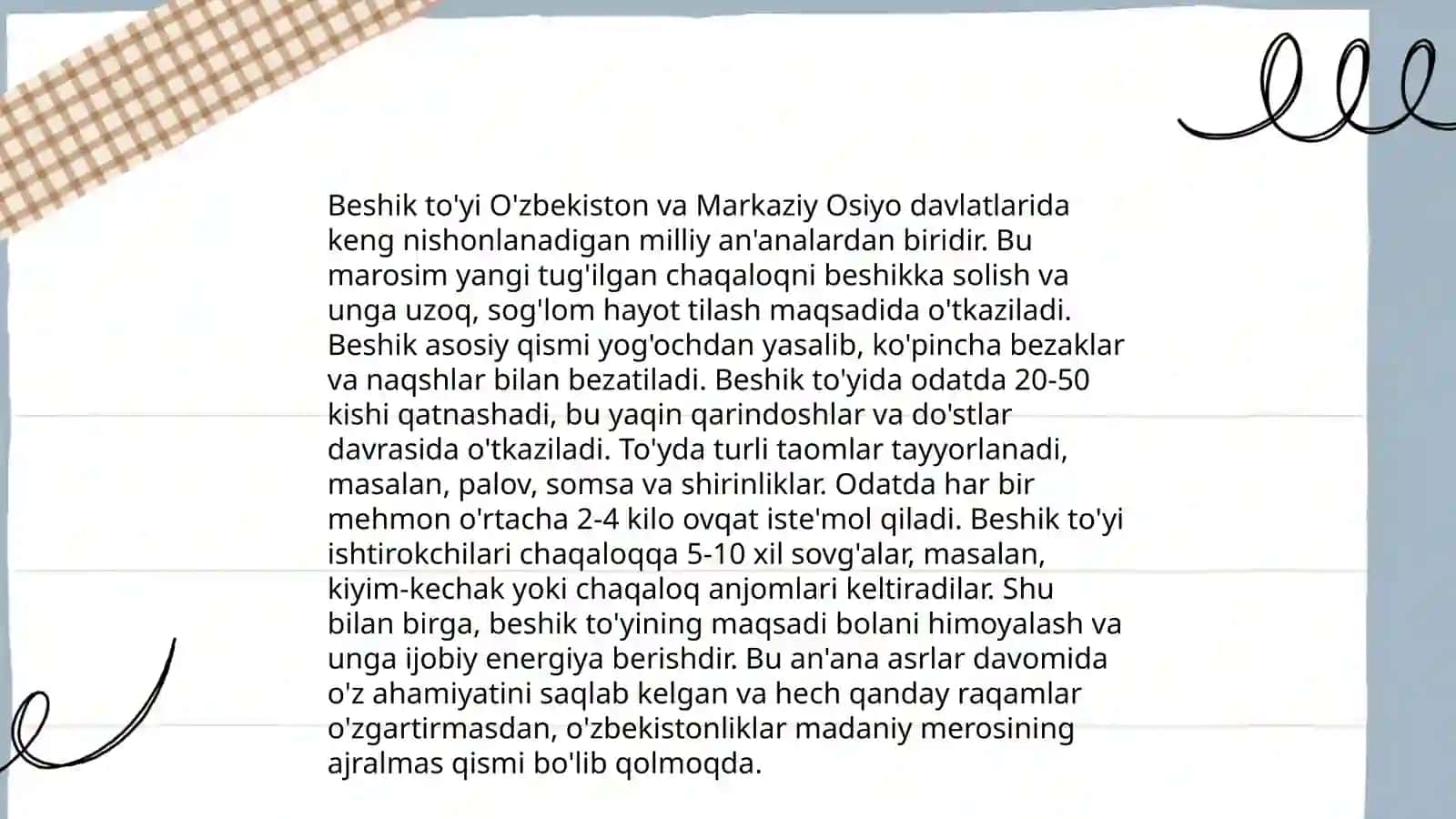 Marosim folklori. Mavsumiy va oilaviy marosimlar 4