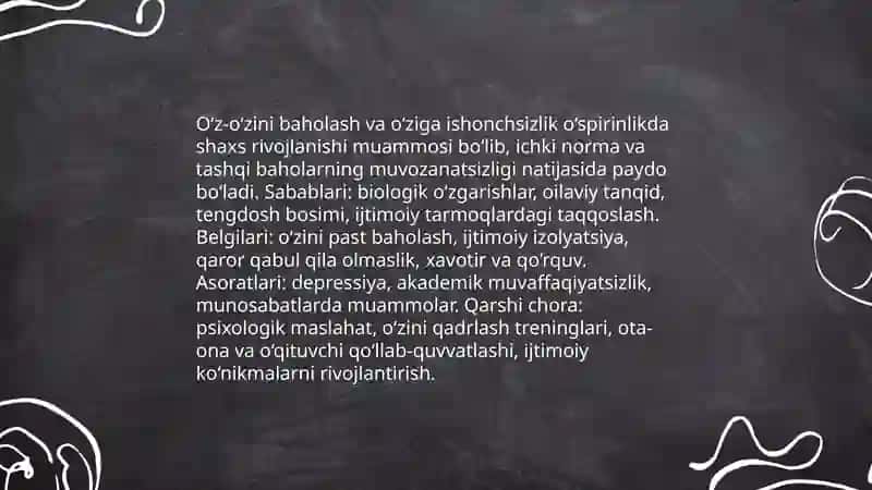 O‘spirinlik (yuvenal) davri shaxs rivojlanishi muammolari 4