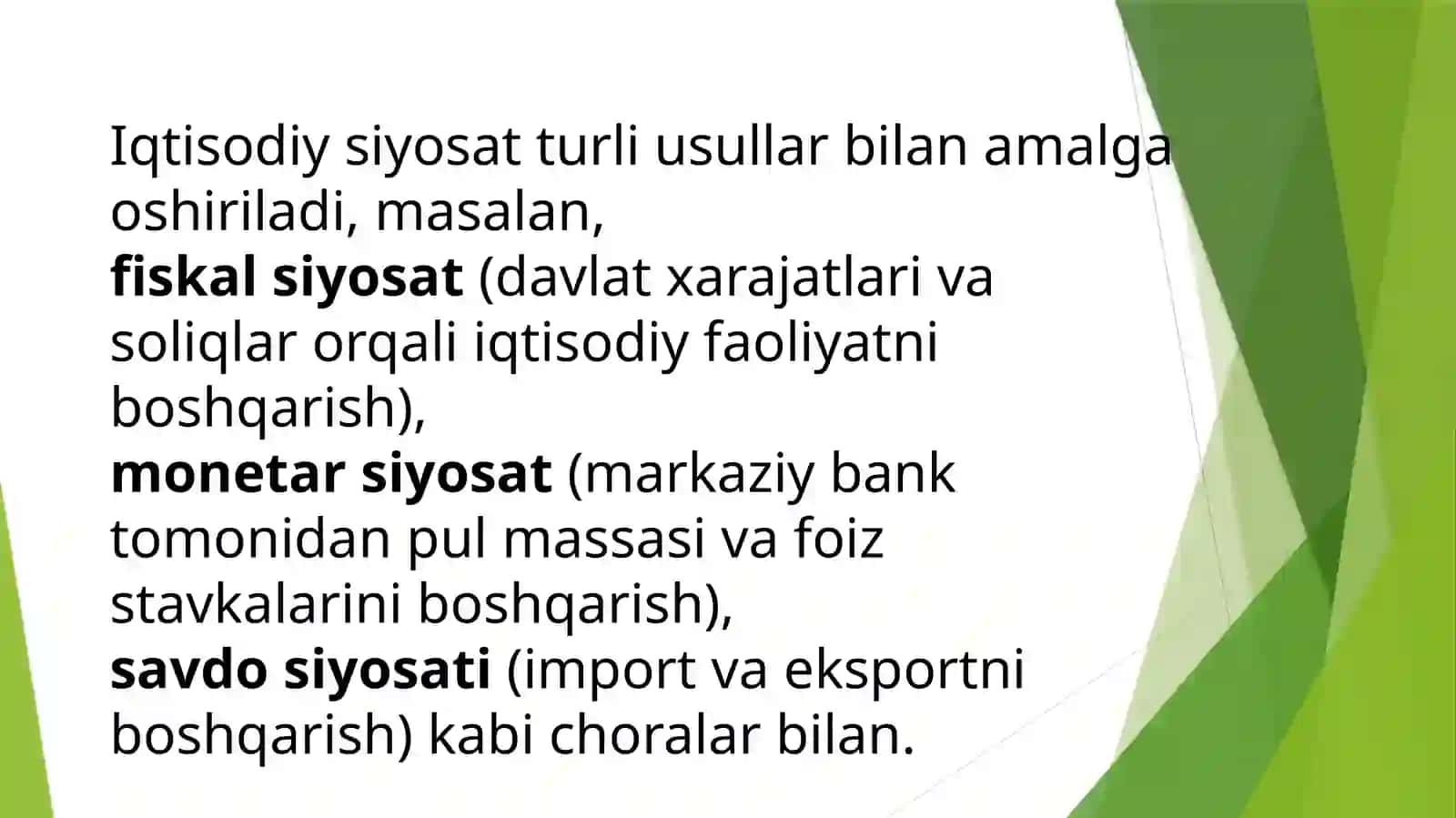 Davlatning fiskal va monetar siyosati 4