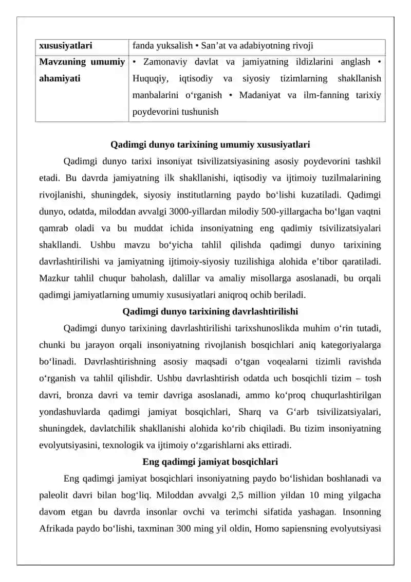 Qadimgi dunyo tarixining umumiy xususiyatlari 4