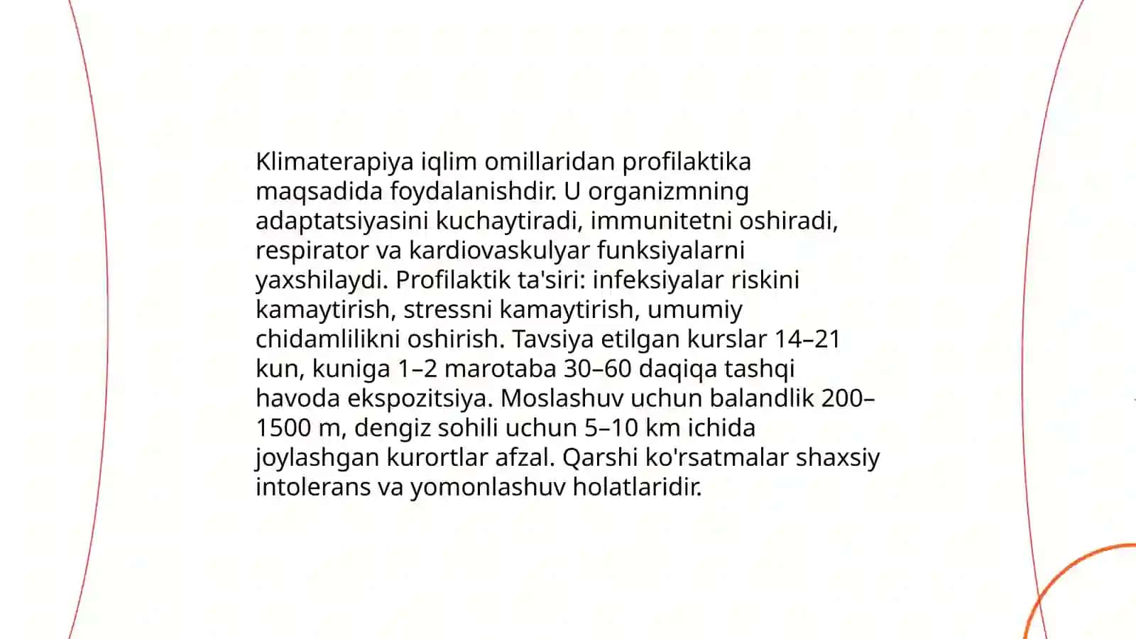 Sanatoriya va kurortlarda davolanish Fiziopirofilaktika 4