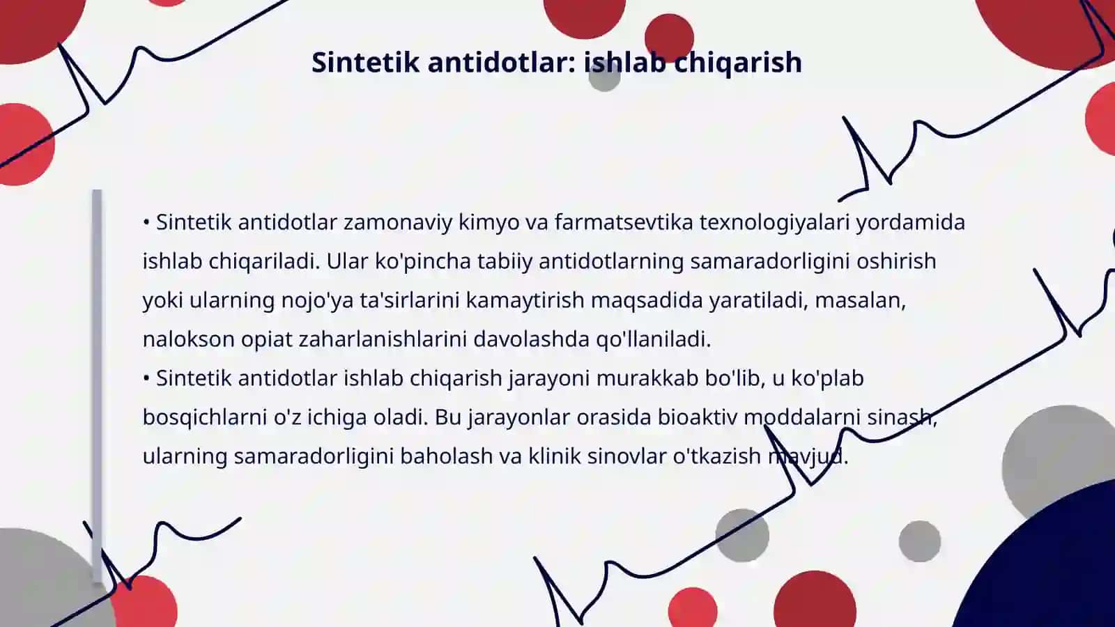 Tabiiy va sintetik antidotlar 4