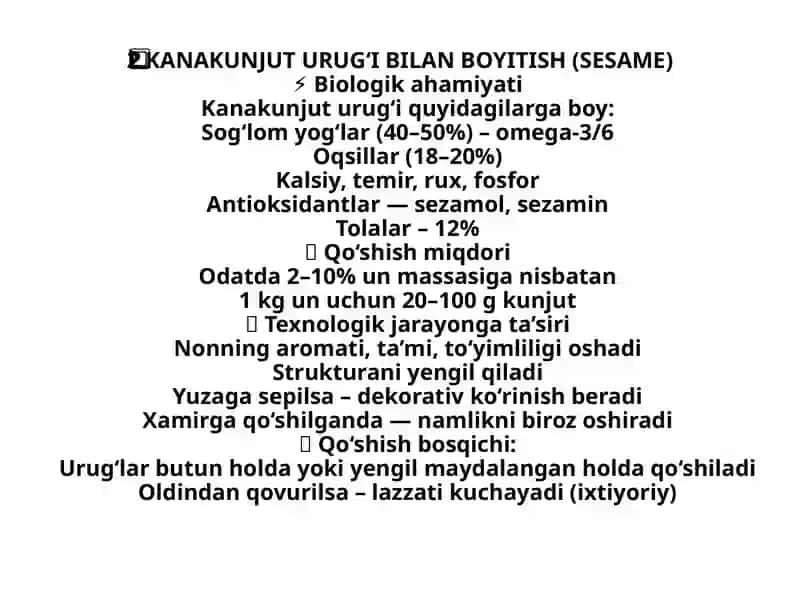 Parxezbop non ishlab chiqarish uchun mikronutrientlar bilan boyitish 4