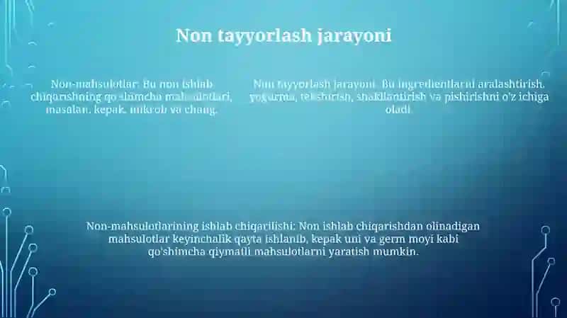 Non Mahsulotlarini Ishlab Chiqarish 4