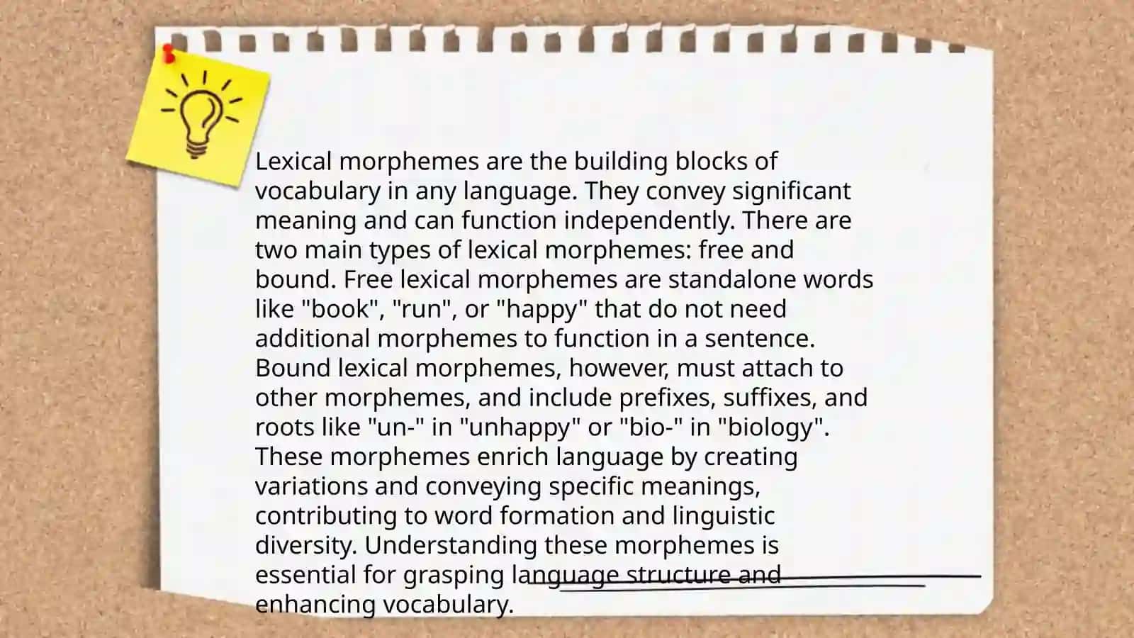 Lexical morphemes 4