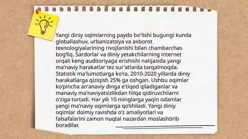 Yangi diniy taʼlimotlar va sektalar 4