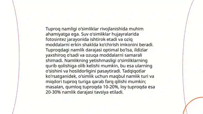 Tuproq unumdorligining o'simliklar chidamliligiga ta'siri 4