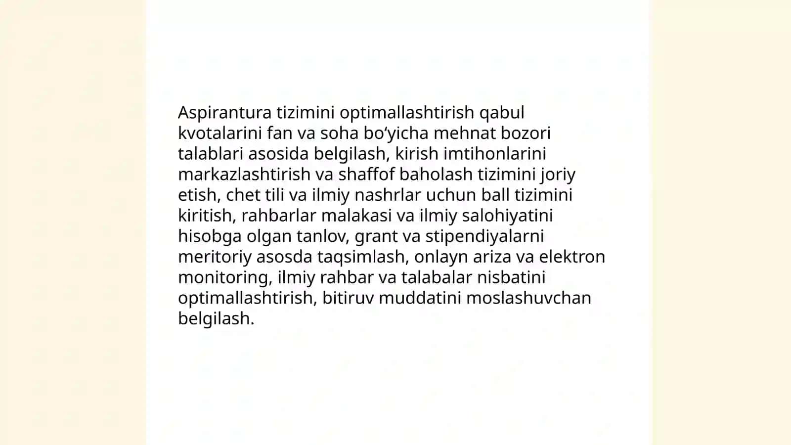 Oliy talimdan keyingi talim va ilmiy pedagogik kadrlar tayyorlash 4